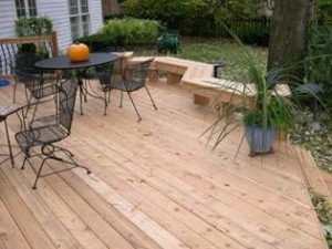 Designer cedar decking