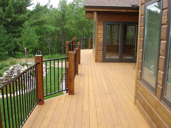 Cedar outdoor decking