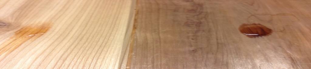 Liquid Penetration Comparison of cedar decking