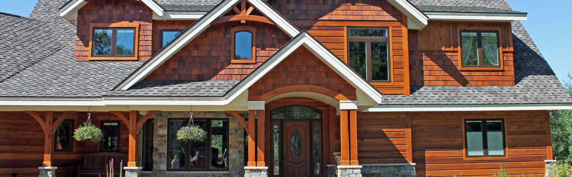 alt='Cedar Scanlog Siding & Cedar Scantex Timbers - Headwaters Collection'