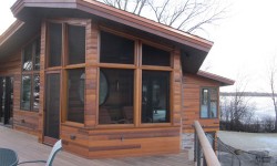 Cedar channel wood siding