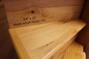 Maple stair tread
