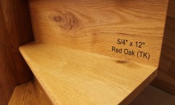 Red oak stair tread